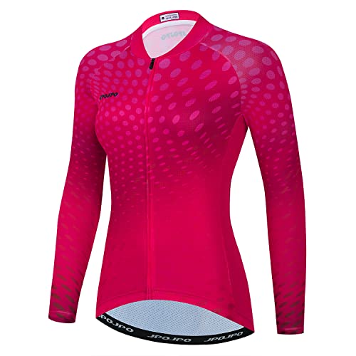 HimyBB Women Cycling Jersey Pro Team Long Sleeve Bike Shirt Tops UPF 50+ Sun Protection XXL