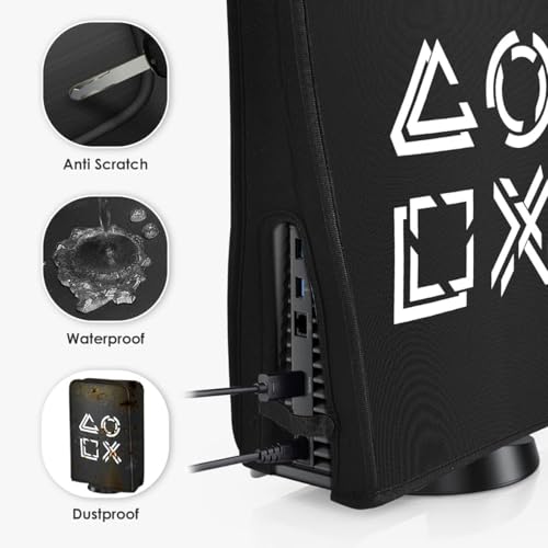 Image of OIVO INDIA Dust Protective Cover for PS5 Console Accessories Case , Anti Scratch Waterproof Sleeve Compatible with Sony PlayStation 5 Digital & Disc Edition only (Not for PS5 Slim Version)