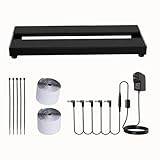 SOLUTEK Mini pedaleira de guitarra pequena para 3-5 efeitos | Alumínio estável (Charcoal_Pro, 35,5 cm)