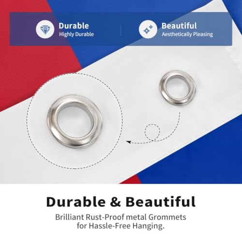 Drapeau des Sorbs double face en tissu polyester avec œillets pour mât extérieur