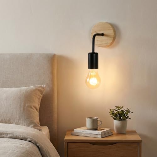 BARCELONA LED Aplique de Pared Vintage Negro