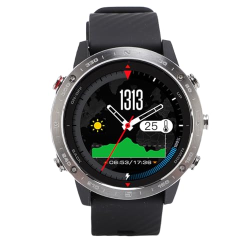 MENDUNER Reloj Inteligente de Buceo 50M |Rastreador de Ejercicios con Barómetro con Sensor de Profundidad, Pantalla de 1,3 Pulgadas para Nadar, Correr, Hombres y Mujeres Al Aire (Black)