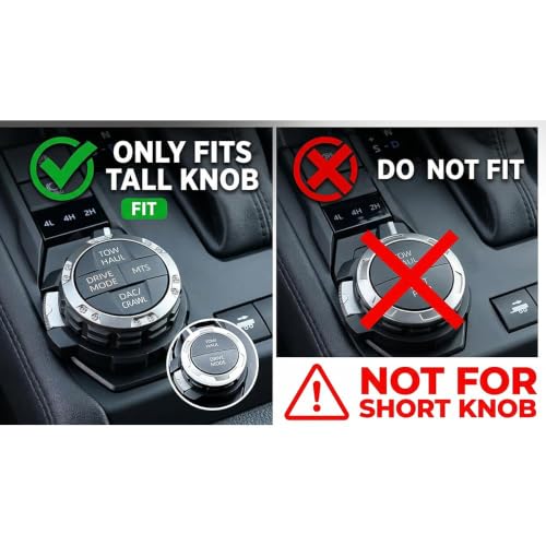 Image of for Toyota Tacoma 2024-2026 & 4Runner 2025-2026, 8-Inch Screen Aluminum Alloy Knob Cover Trim - Fits Push Start, AC, Volume & 4WD Gear Switch (Black, 6-Piece Set)