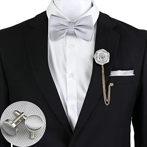 Set formal de corbata y pañuelo para hombre miniatura 1