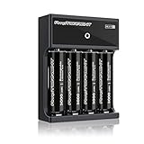 AmpTORRENT Rechargeable Lithium AA Batteries, 3000mWh Lithium AA Battery, AA Batteries Rechargeable with Charger, 2h Fast Charge, 1.5V Constant Output, Lasting Power, Leakproof Design, 1600 Cycles