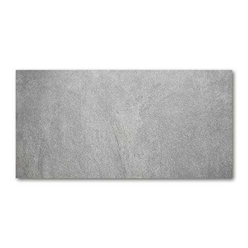 Crédence de cuisine Tulup 100x50cm en verre trempé contre les taches de graisse fond gris