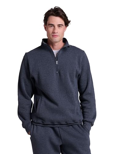 Russell Athletic Men's Dri-Power Fleece 1/4 Zip Cadet, Black