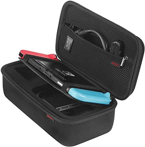 Case for Nintendo Switch and Switch OLED Model, Travel Carry Case for Nintendo Switch Console, AC Adapter, HDMI Cable, Joy-con Grip, Joy-con Strap, with 10 Games Cartridge Holders