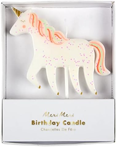 Meri Meri Glittery Unicorn Candle (Pack of 1) image 3