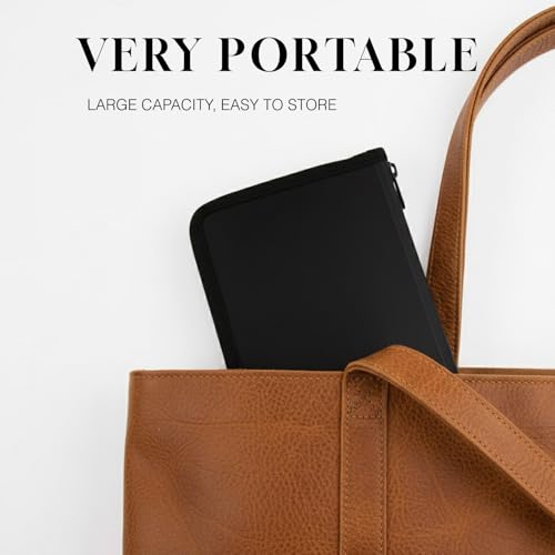 Fächermappe A6 mit Reißverschluss, 13 Fächer Karteikarten Mappe A6 Organizer, Wasserfeste DIN A6 Dokumententasche, Mini Fächermappe Karteikarten Ordner für Büro, Schule, Reisen und Coupons