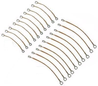 Multi-20 Pack. Universal 8"+12" Inch (20cm+30cm) Copper Ground Straps. Made in USA (Bonding)
