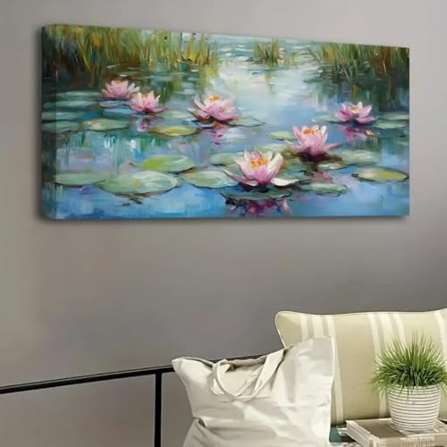 Impression sur toile paysage aquarelle TONGYINLI tableau floral cadre 80x160cm