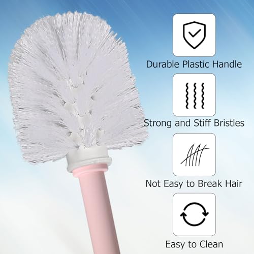 Brosses WC anti-odeur Topsky lot de 2 support fermé en plastique avec têtes de rechange