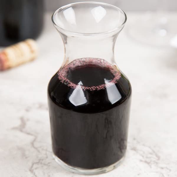 Set of 6 Libbey 719 8.5 oz. Glass Cocktail Decanter w/Signature Cocktail Picks