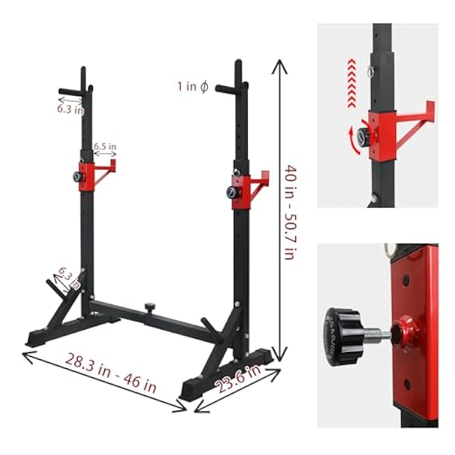 PLKO Multi-Function Squat Press Barbell Rack Stand, Height Adjustable Barbell£¬Max Load 550lbs,Fitness Exercise Equipment Home Gym
