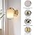 Powfloven Gold Rechargeable Battery Operated Wall Sconces Set of 2 with Remote, Wireless Dimmable Battery Powered LED Wall Lights, Cordless Wall Lighting Lamp Fixture for Bedroom Living Room