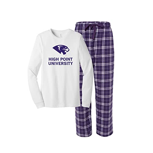 Sorority Letters Shop High Point University Pajama Set with HPU Panthers PJ Top and Matching Flannels
