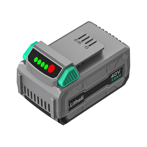 LiTHELi 40V Battery Pack, 2.5Ah Replacement Lithium Batteries, Only Fit 40V Power Tools and Outdoor Power Equipment