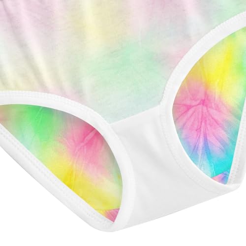 Tie Dye Yellow Toddler Underwear, Girls' Underwear, 2T–8 Years4