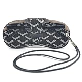 kytasryl Portable Sunglasses Bag,Slim Sunglasses case holder,Travel Sunglass case with Lanyard,Eyeglass Pouch Bag For Purse (Black)