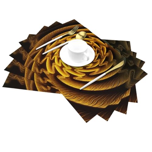 Set de table facile à nettoyer en PVC jaune pour protéger vos meubles des taches