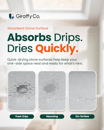 GIRAFFYCO Tapis égouttoir en pierre - Modular Mate, Tapis séchage 2 niveaux – vue 3