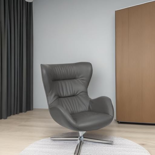 Sillón Plegable Piel Sintética Gris miniatura 5