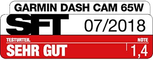 Garmin Dash Cam 65W, GPS, WW (Renewed), Black