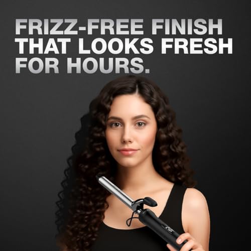 Image of IKONIC CURLING TONG- 19MM (BLACK & GOLDEN) Hair Curler with 8 inch Ceramic Barrel, Heat Ready Indicator, Comfortable Rubber Grip, Safety Stand and Salon Length Swivel Cord for quick Salon like finish