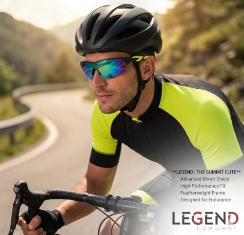 Image of Legend Eyewear Sports Sunglasses for Men Women Youth IPL Cricket Baseball Fishing Cycling Running Golf Motorcycle Tac Glasses UV400