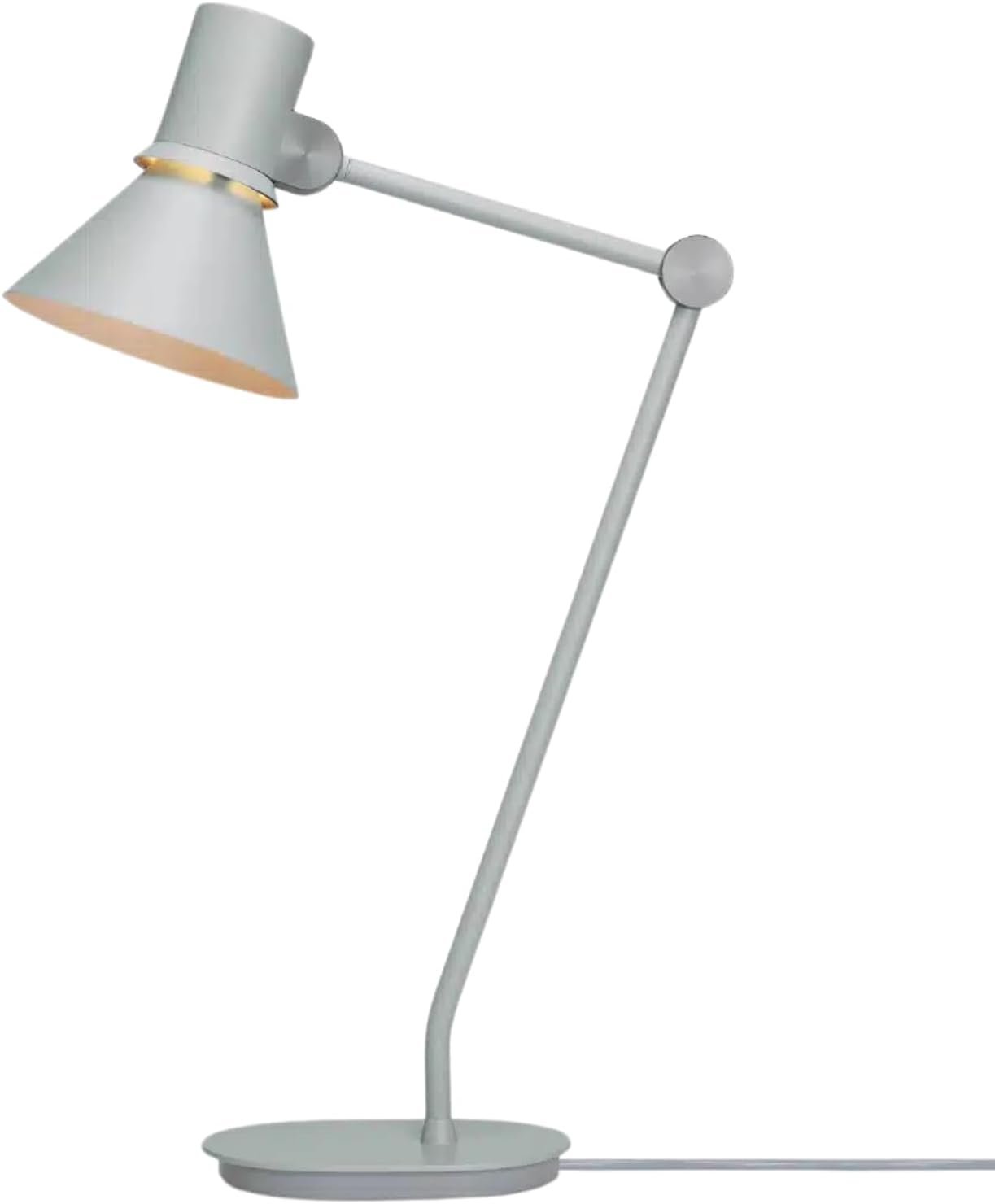 Anglepoise Type 80 Desk Lamp | Matt Paint Finish Cast Iron Base Aluminum Cover & Decorative Light Spill Halo Light Shade for Office Decor Home Essentials Bedroom Reading Lamp (Grey Mist)