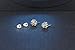 Multicolored Ball Bead 18k White/rose Gold Plated Swarovski Crystal Zircon Earrings Pierced Eardrop Studs