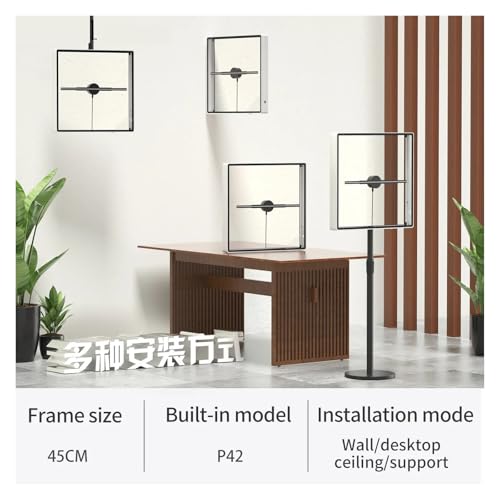 42 cm/16,53 cala 3D Hologram Projektor Wentylator Z Pokrywą 224 LED Reklama Wyświetlacz Logo Światło LED Wifi Sterowanie 3D Holograficzna Lampa Odtwarzacz Proste zarządzanie