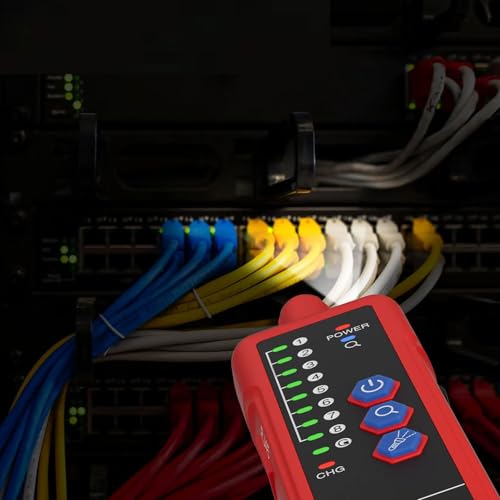 Localizador de cables LCD y auriculares para comprobar redes de Internet con precisión 3