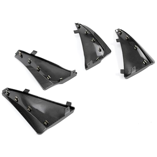 Image of Kojem Splash Guard Mud Flaps Compatible with 2020-2025 Chevy Chevrolet Corvette C8 Replacement for 84263453 84263457 Extended Style Front & Rear 4Pcs Carbon Fiber Color