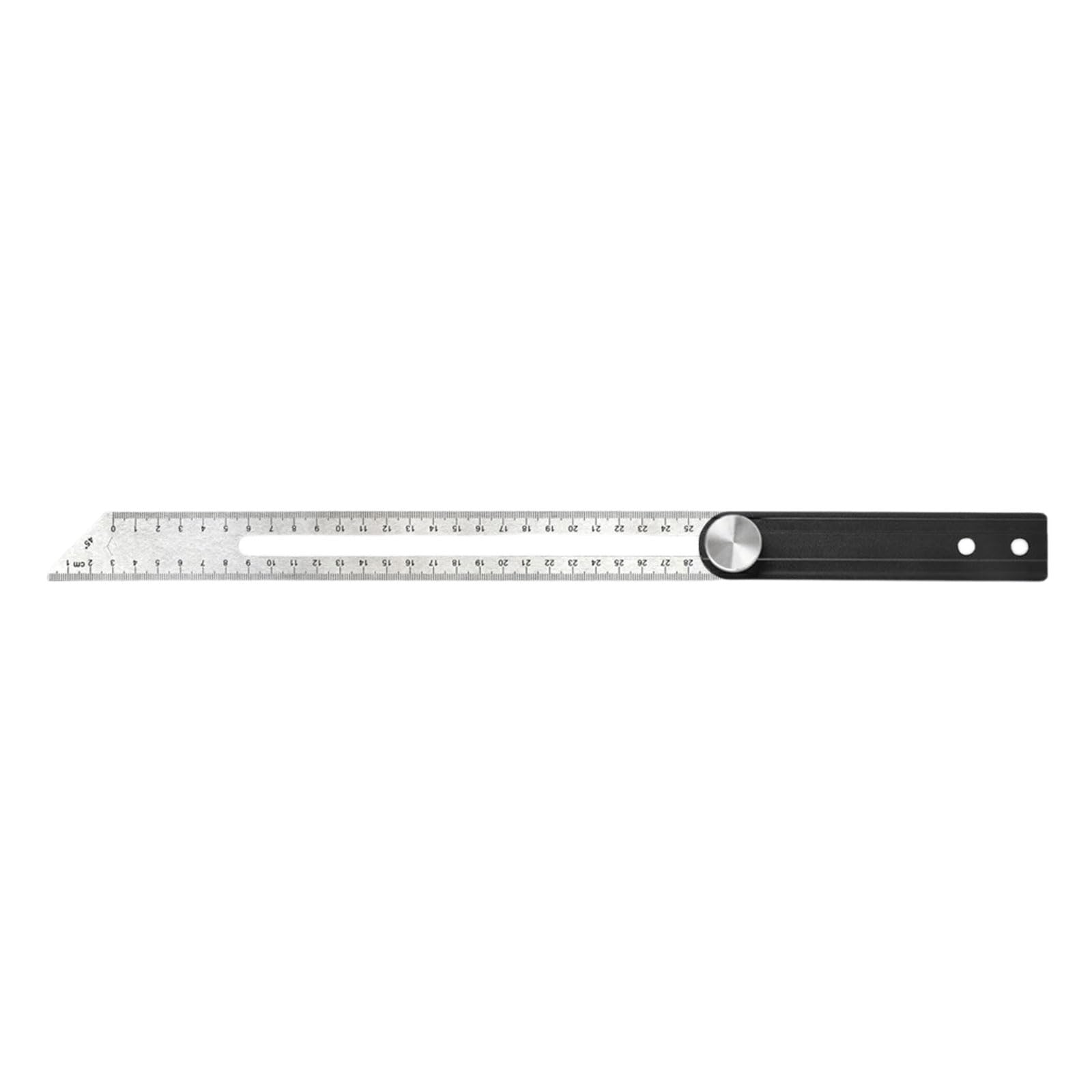 Heavy-Duty Adjustable Combination Square with Locking Nut for 90/45 Degree Accuracy Aluminum Mixture Woodworking Square