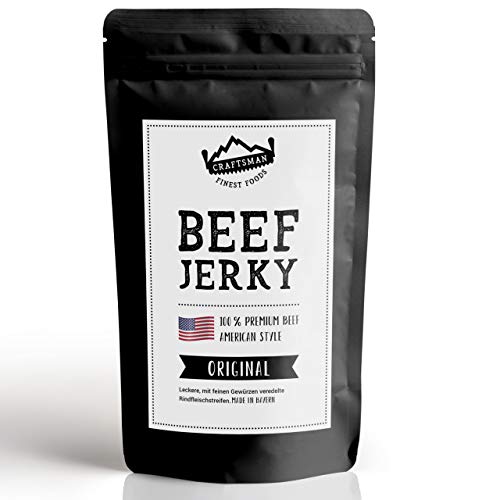 Craftsman Beef Jerky ORIGINAL 500 g (10 x 50g) | Trockenfleisch aus Deutschland - Bayern | American Jerky Set | 100% Rindfleisch | Original | Premium Meat Snack MADE IN GERMANY