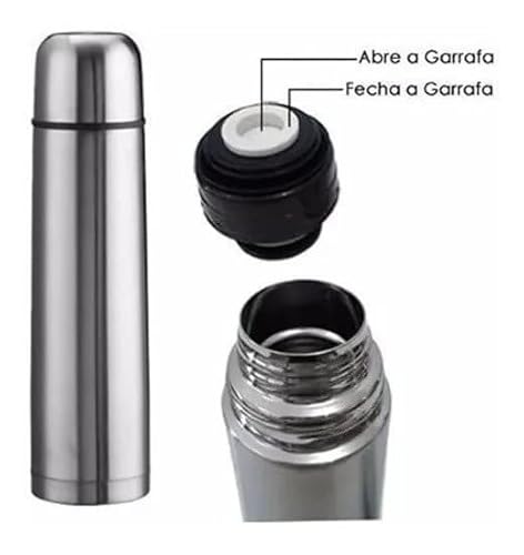 Garrafa Térmica Aço Inox 1 Litro Agua Quente e Gelada - Vinwer