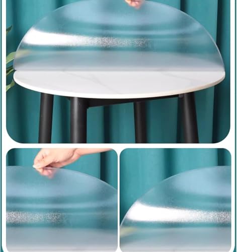 Protection de bureau circulaire PVC mat 2mm de 120cm lavable pour table