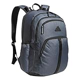 adidas Prime Backpack for Work, Travel Bag for Women and Men with Padded Compartment for Laptop, Twill Onix Grey/Black, One Size