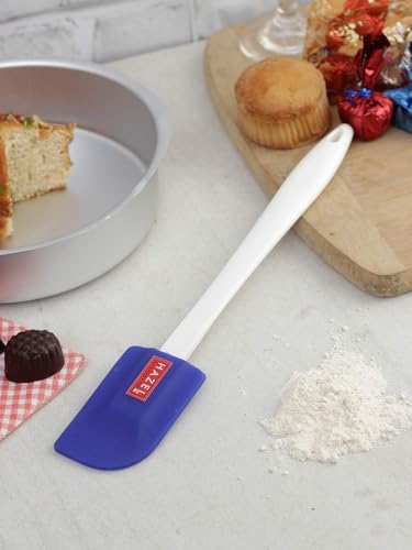 Image of HAZEL Silicone Spatula and Brush Set | Big Blue Spatula with Handle & Silicone Baking Brush