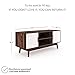 Nathan James Wesley Scandinavian TV Stand Media, Entertainment Center with Cabinet Doors, Console Table with Storage for Living Room, Brown/White