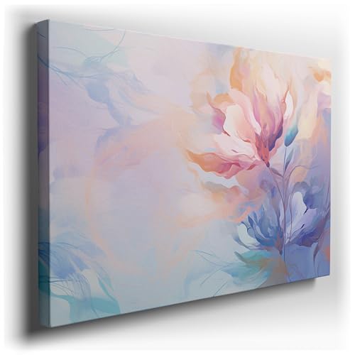 Canvas Art Decor: Abstract Floral Dream In Soft Pastels For