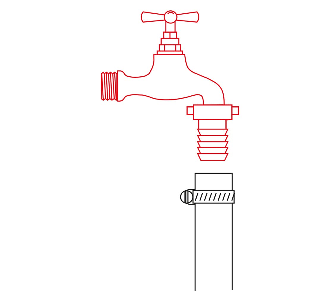 Boutt 2152344 R18BR Garden Tap Brass Turn 20 x 27 Pipe Connector Diameter 19, Gold, Entrée 20x27 Sortie 20x27 - Image 3