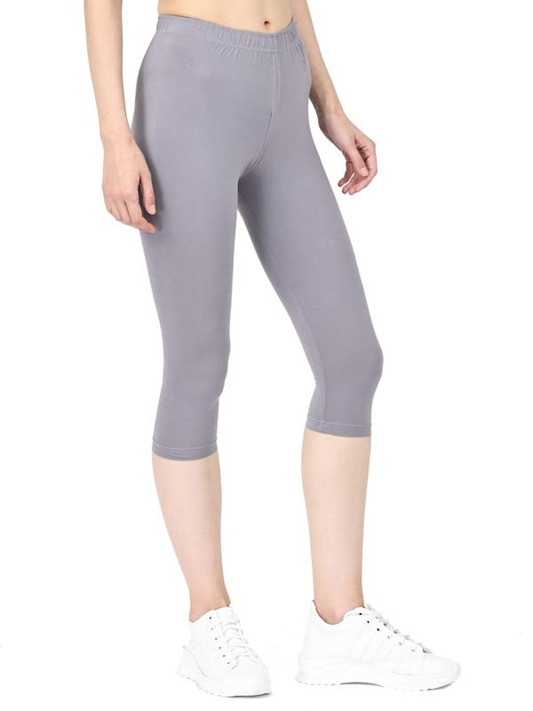 Image of Robinbosky Premium Stretchable Cotton Capri Legging for Women | Suitable for Formal wear & Casual wear | High-End Elastic Makes. The Leggings Squat Proof and Durable for Travel, Yoga, & Workout.
