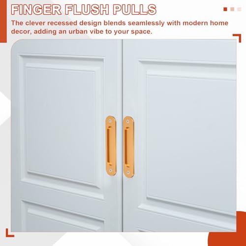 uxcell 2 Pcs Oval Recessed Sliding Door 6" Finger Flush Pulls, Handle Stainless Steel Recessed Pocket Door Pull with Screws for Home Bathroom Barn Closet Window, Gray by uxcell - Image 4