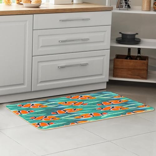 Tapete de cocina absorbente antideslizante lavable de 2 piezas para suelo 7