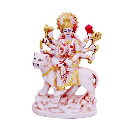 Durga Murti Statue en Polyrésine Mate 22 cm pour Mandir et Temple