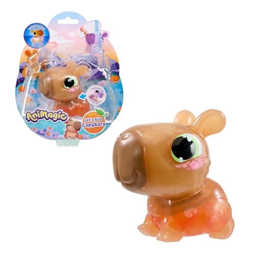 Bizak Animagic Capibara Interactiva con Luces y Sonidos, Cuerpo Blandito y Suave con Mandarinas, Apilables, Color Marron (64553921-1)