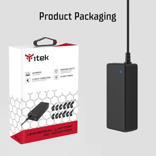 Itek Alimentatore Universale per Notebook 65W con 12 Connettori Porta Usb 5V1A 100-240VAC 15-20VDC - 7